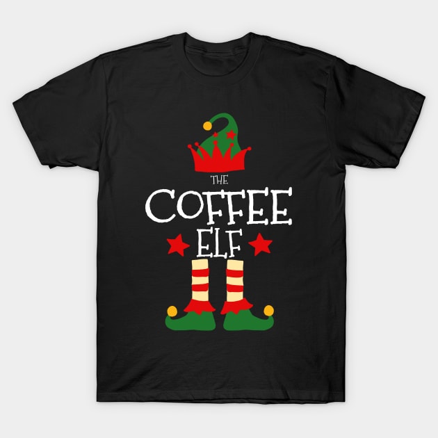 Coffee Elf Matching Family Group Christmas Party Pajamas T-Shirt by uglygiftideas